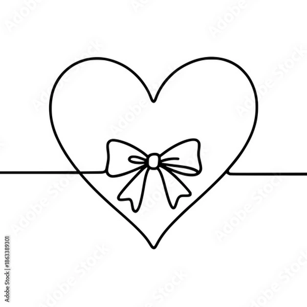 Obraz heart with ribbon