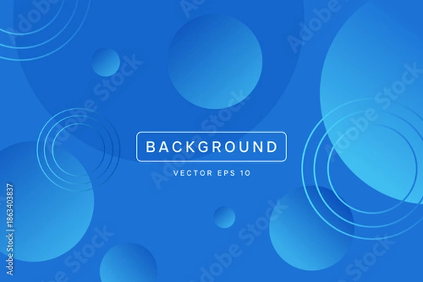 Obraz Abstract geometric blue vector background