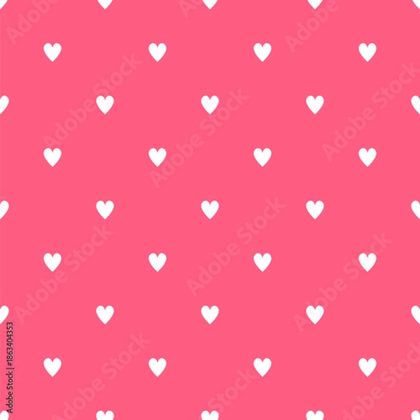 Obraz Pastel pink hearts vector seamless pattern