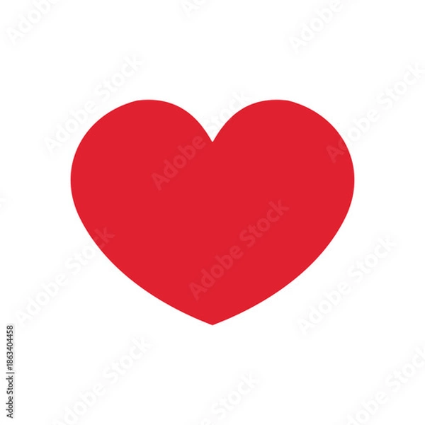 Obraz Red heart design vector icon