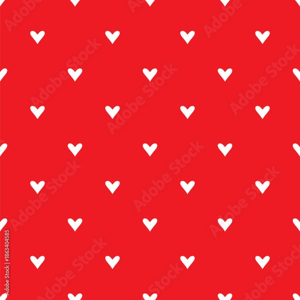 Obraz Valentines Day hearts vector seamless pattern