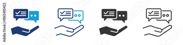 Obraz Advice icon set collection multi-style.