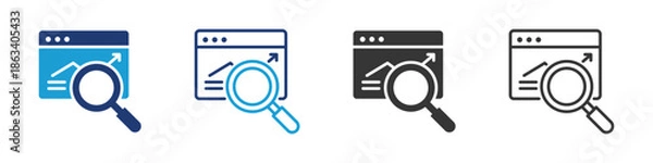 Obraz Research icon set collection multi-style.