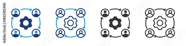 Obraz Team icon set collection multi-style.