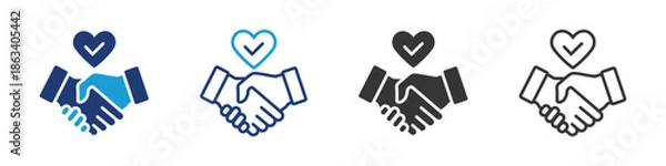 Obraz Trust icon set collection multi-style.