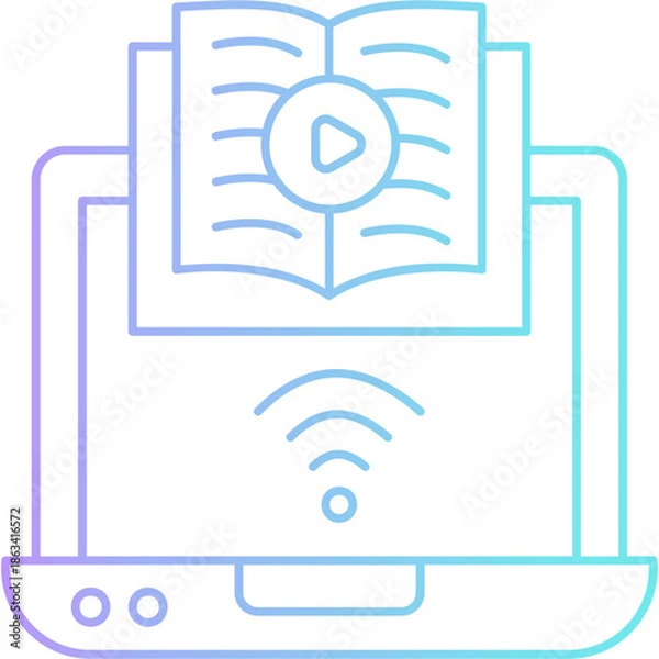 Fototapeta Online Learning Icon