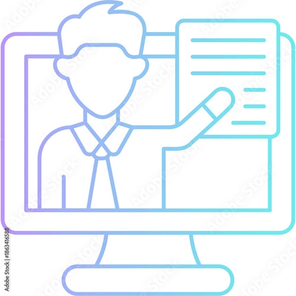 Fototapeta Live Lecture Icon