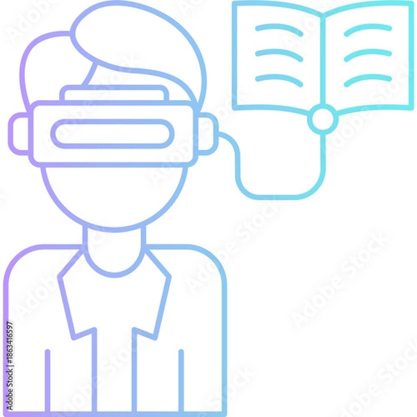 Fototapeta Vr Learning Icon