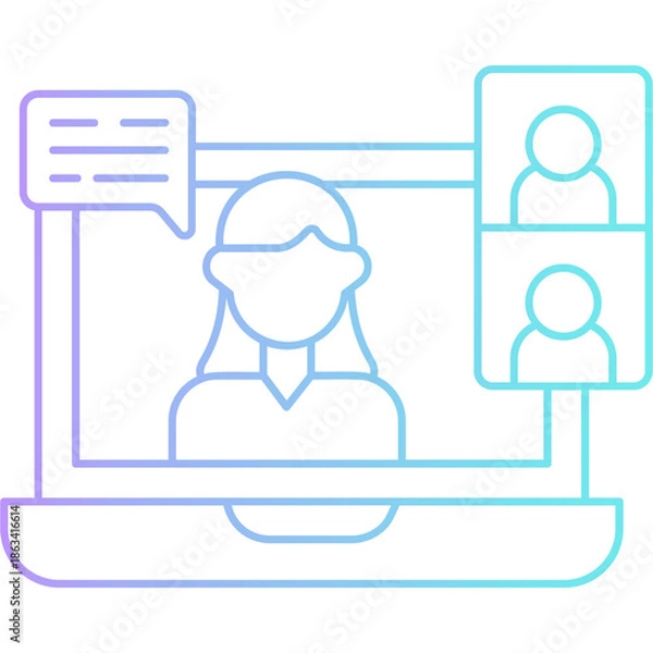 Fototapeta Digital Training Icon