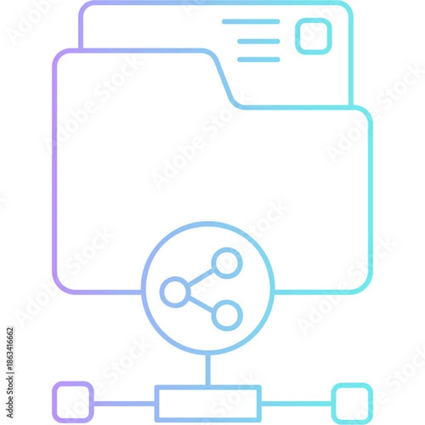 Fototapeta File Share Icon