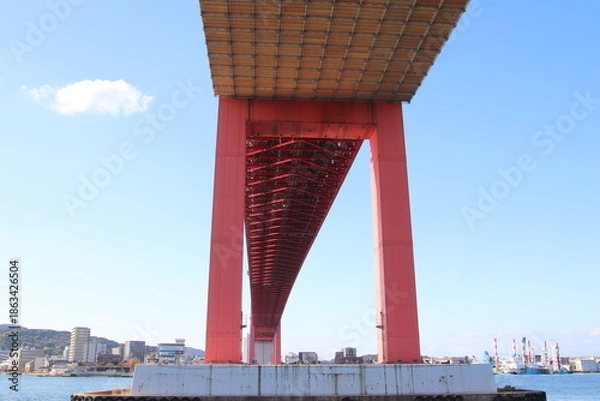 Obraz 北九州市の洞海湾と若戸大橋