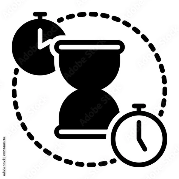 Fototapeta timer icon, glyph icon style