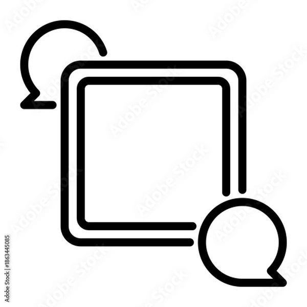 Fototapeta document icon, line icon style