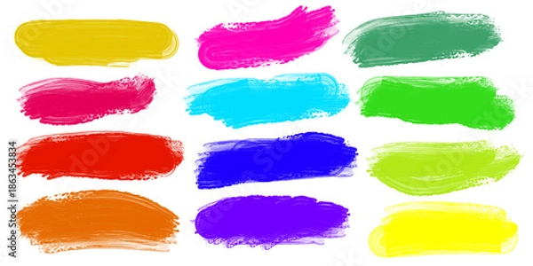 Obraz colorful speech bubbles or brushes