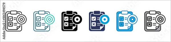 Obraz Objectives Single Icon Pack Multistyle