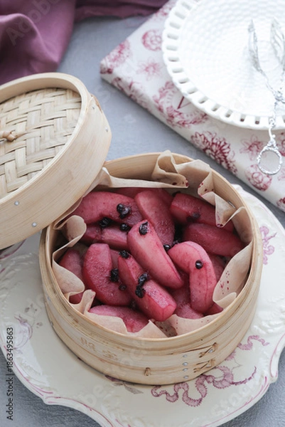 Obraz リンゴのワイン蒸し