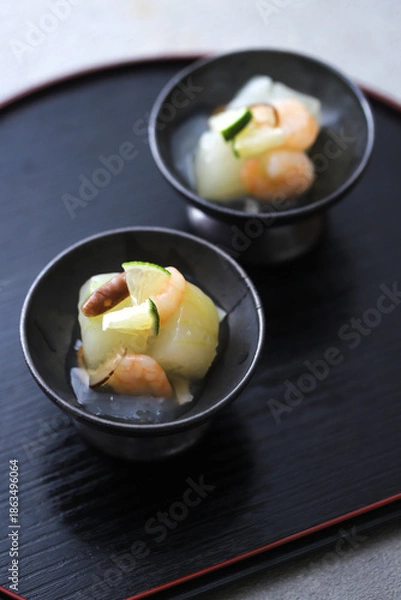 Obraz 冬瓜と海老のくず煮