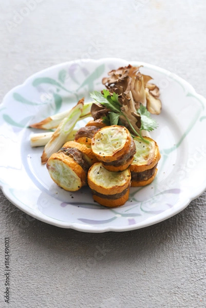 Obraz ズッキーニの肉挟み