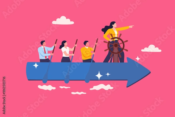 Obraz Teamwork and Future Growth