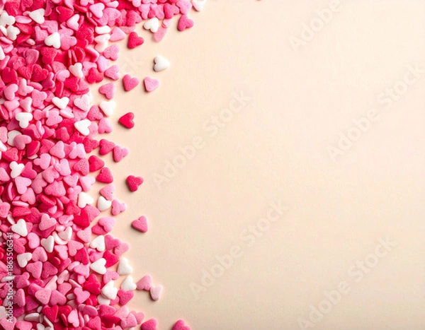 Obraz ハート型のお菓子の背景素材/Heart-shaped cookie background material