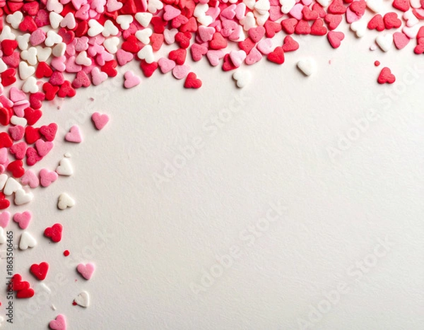 Obraz ハート型のお菓子の背景素材/Heart-shaped cookie background material