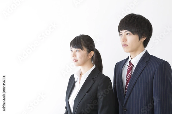 Fototapeta ビジネス男女　真剣な表情　イメージ