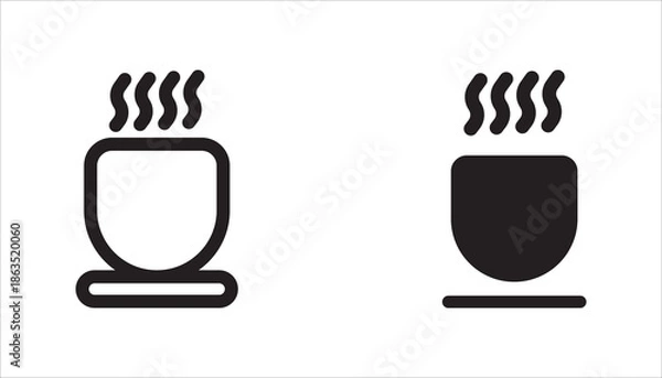 Obraz drinks icon set, sparkling water, iced coffee	
