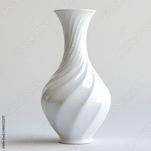 Obraz white vase on white background