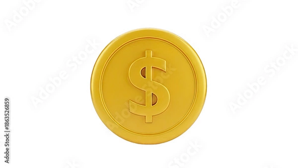Obraz Golden Dollar Coin