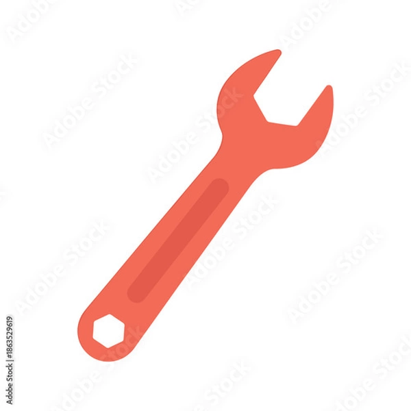 Obraz Adjustable Wrench Illustration