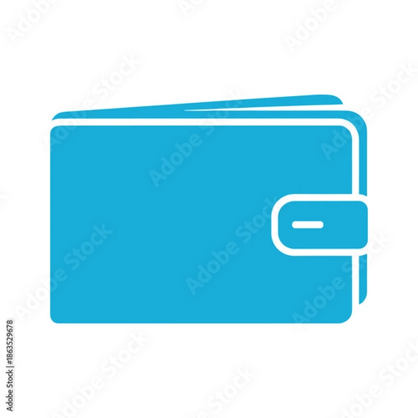Obraz Blue Wallet Icon Vector Illustration