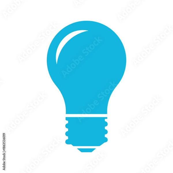 Fototapeta Blue Lightbulb Icon