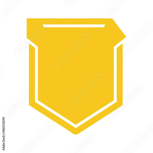 Obraz Yellow Shield Icon Vector Illustration