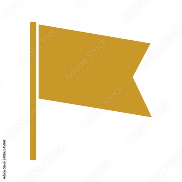 Fototapeta Yellow Flag Icon