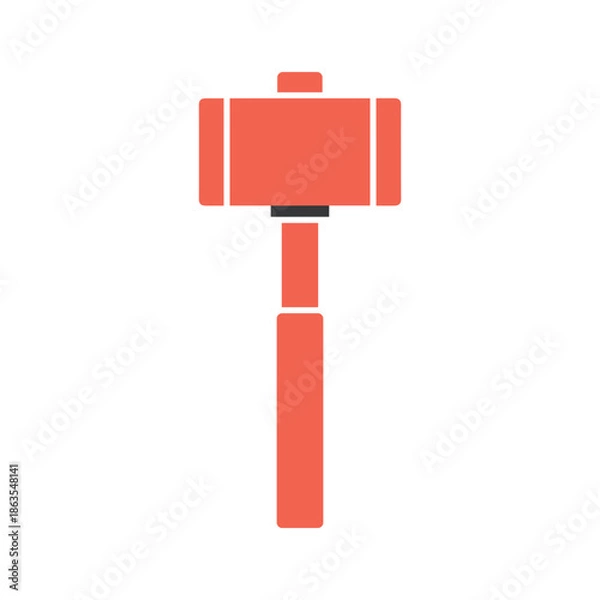 Obraz Red Mjolnir Icon