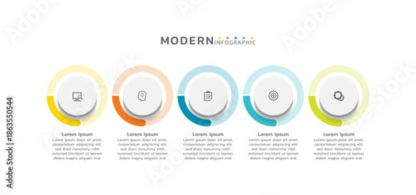 Obraz Presentation infographic business template design