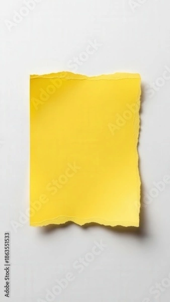 Obraz Yellow Torn Paper on White.