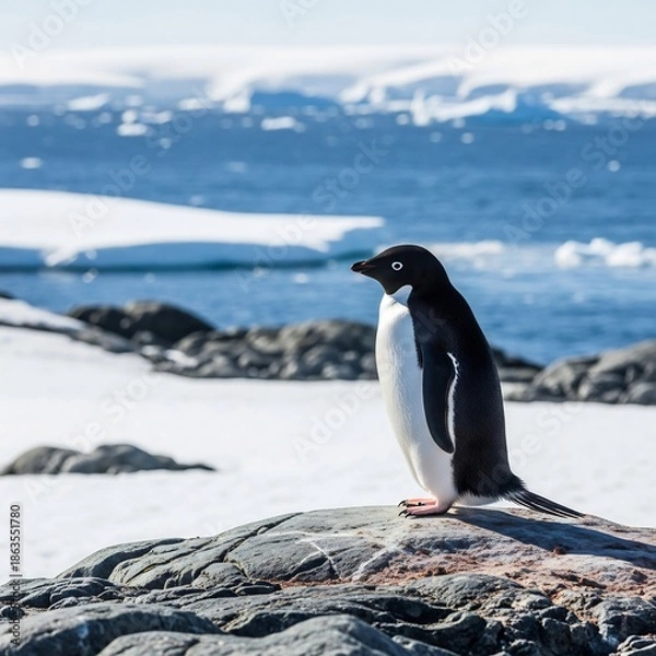 Obraz penguin in antarctica