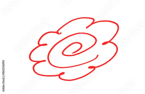 Obraz 手書き風の花丸アイコン｜学校・評価に使えるかわいいマーク