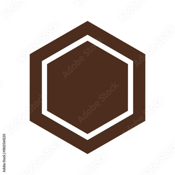 Obraz Brown Hexagon Logo Design
