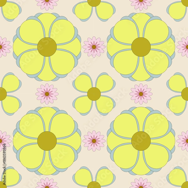 Obraz Modern Cute Floral Pattern Illustration 