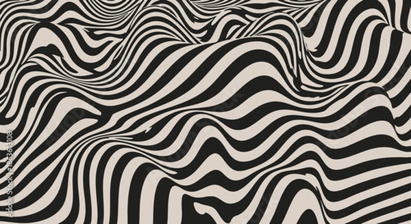 Obraz Dynamic zebra stripes pattern
