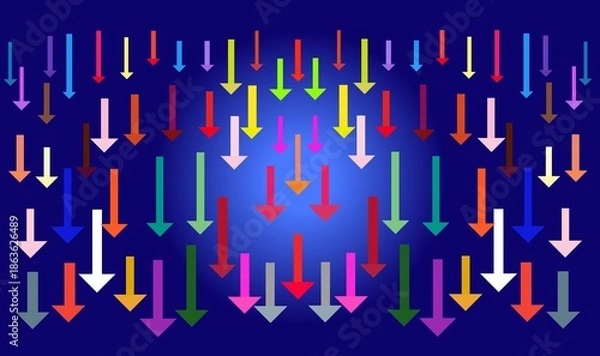 Obraz blue arrow background