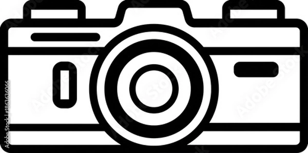 Obraz Classic Digital Camera Outline Icon