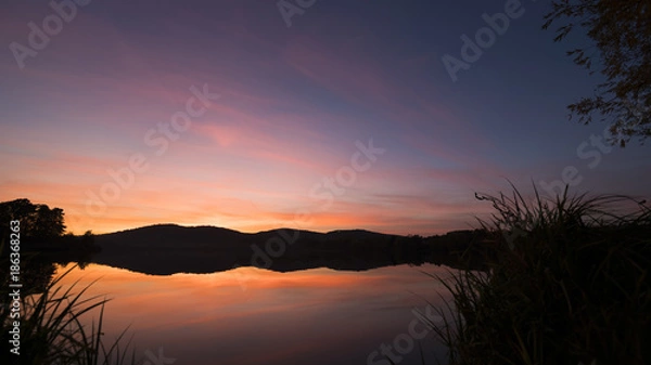 Obraz Autumn evening lakeside