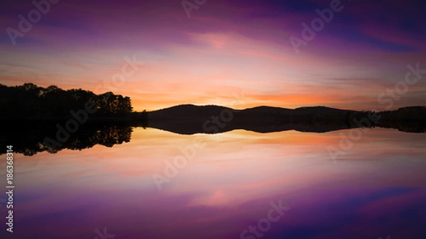 Obraz Autumn evening lakeside