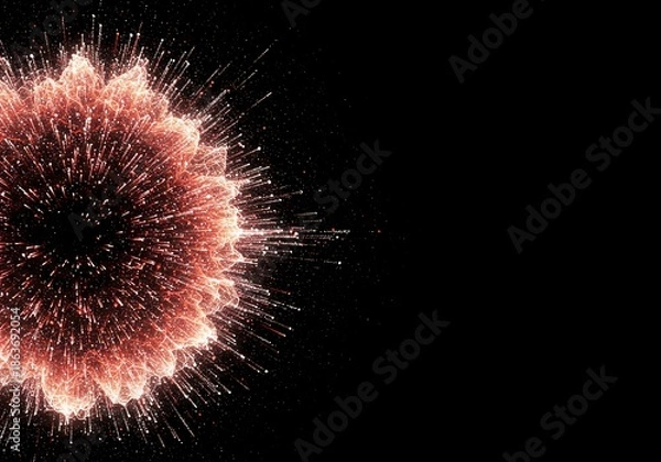 Obraz Dynamic visualization of chaotic data flow, representing complexity and unexpected changes across a digital network, complexity, spiral, matrix