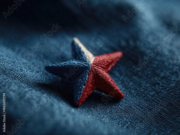 Obraz American Flag Star Embroidered