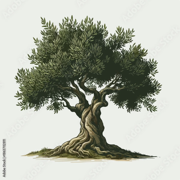 Obraz olive tree illustration