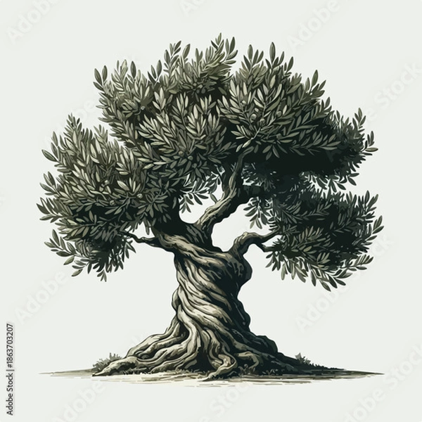 Obraz olive tree illustration